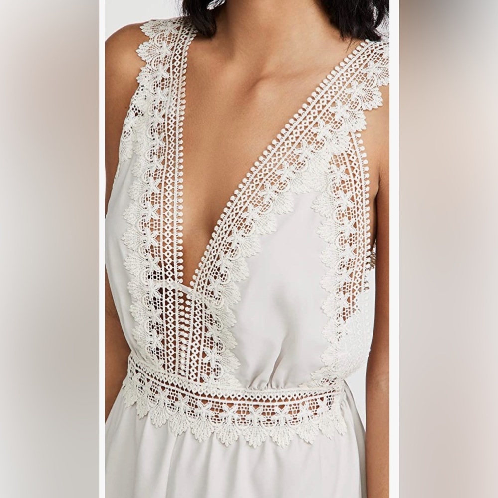 FLORA NIKROOZ BLYTHE ROMPER IN IVORY - Picture 2 of 6